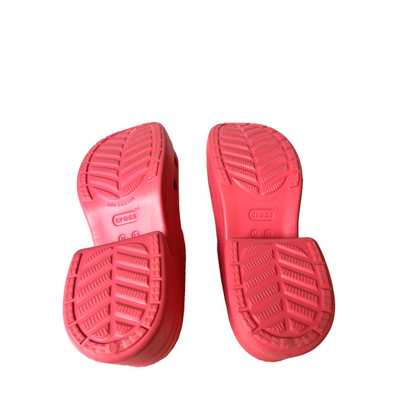 CROCS SIREN CLOG Unisex Size M 13 / W 15 Hyper Pink Chunky Platform Heel Slip On - Picture 6 of 8